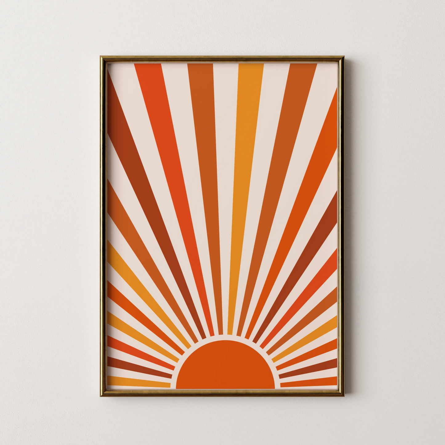 Boheme Sun I, Mid Century Modern, Wall Painting