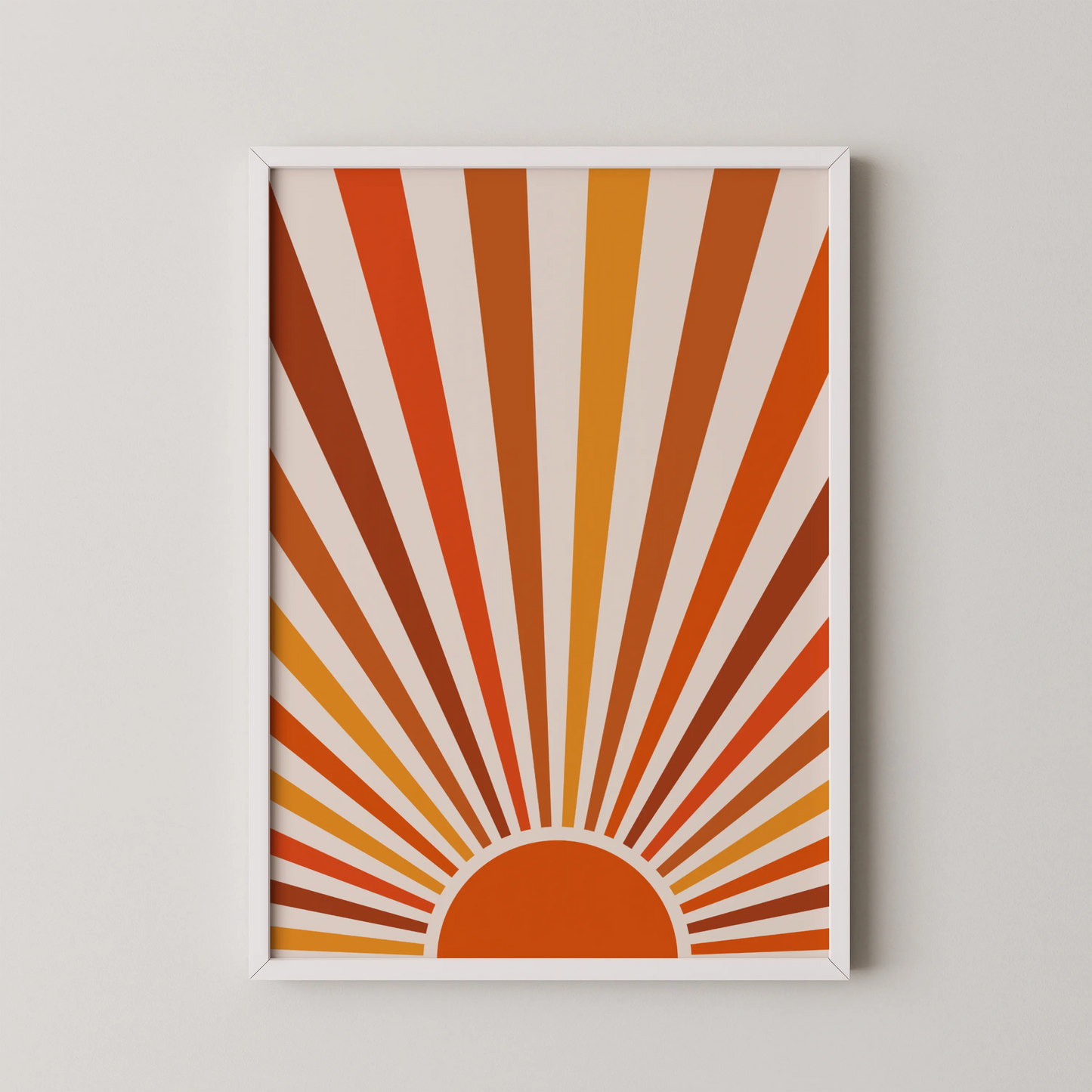 Boheme Sun I, Mid Century Modern, Wall Painting