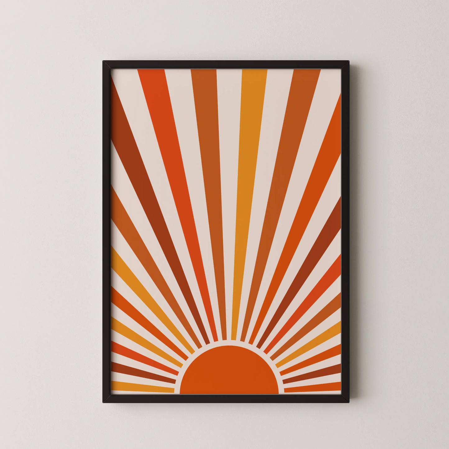 Boheme Sun I, Mid Century Modern, Wall Painting