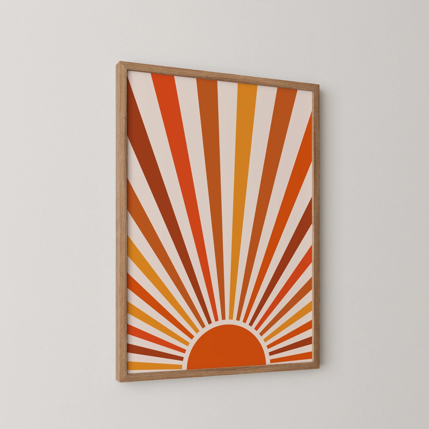 Boheme Sun I, Mid Century Modern, Wall Painting