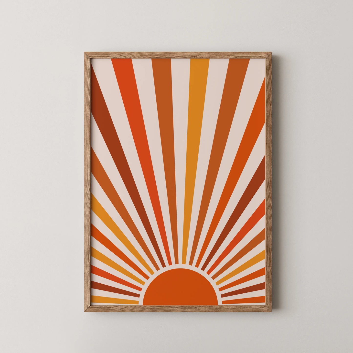 Boheme Sun I, Mid Century Modern, Wall Painting