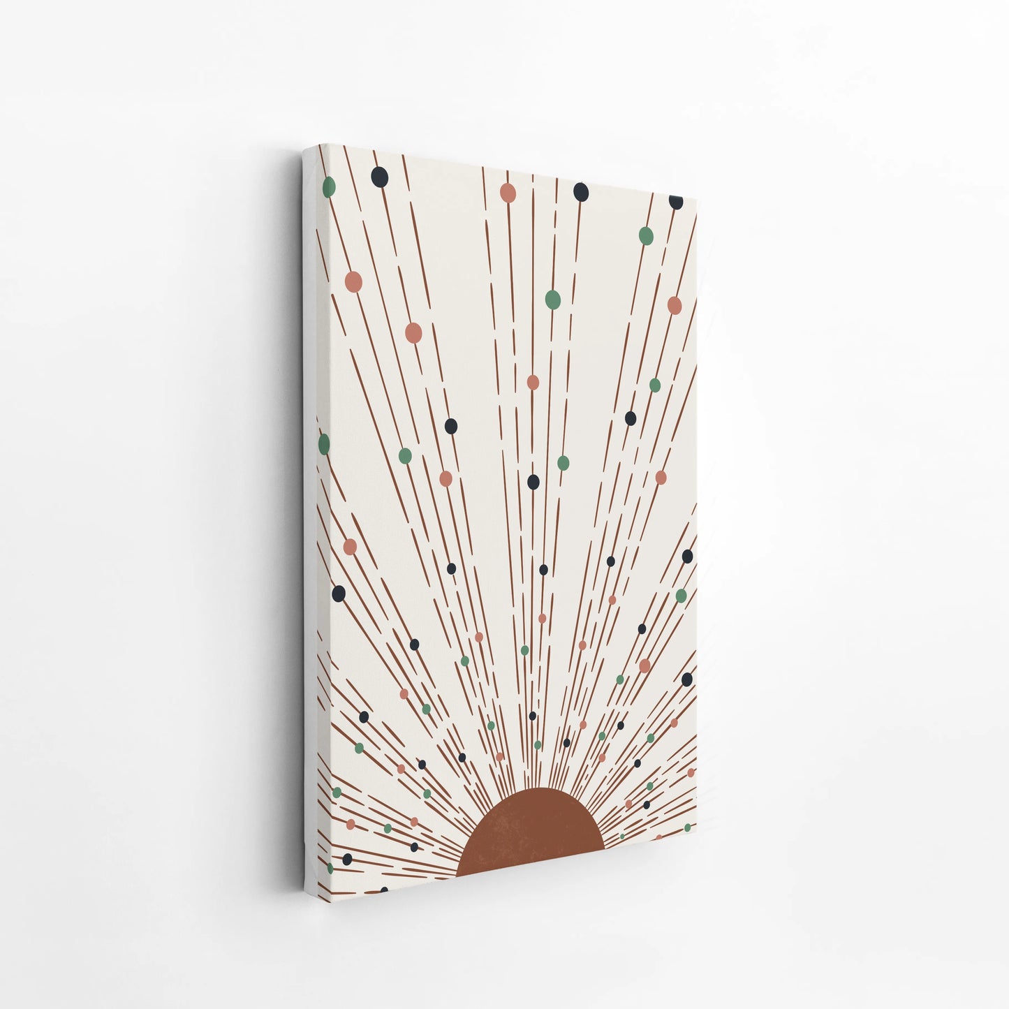 Boheme Sun, Mid Century Modern, Wall Painting