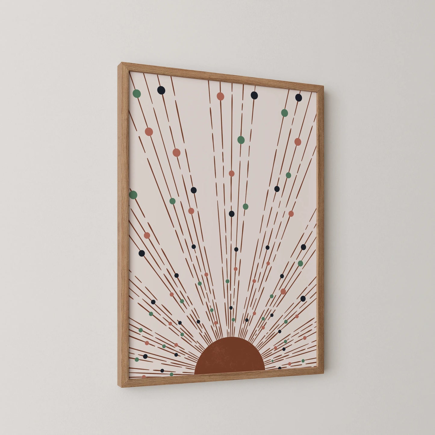 Boheme Sun, Mid Century Modern, Wall Painting