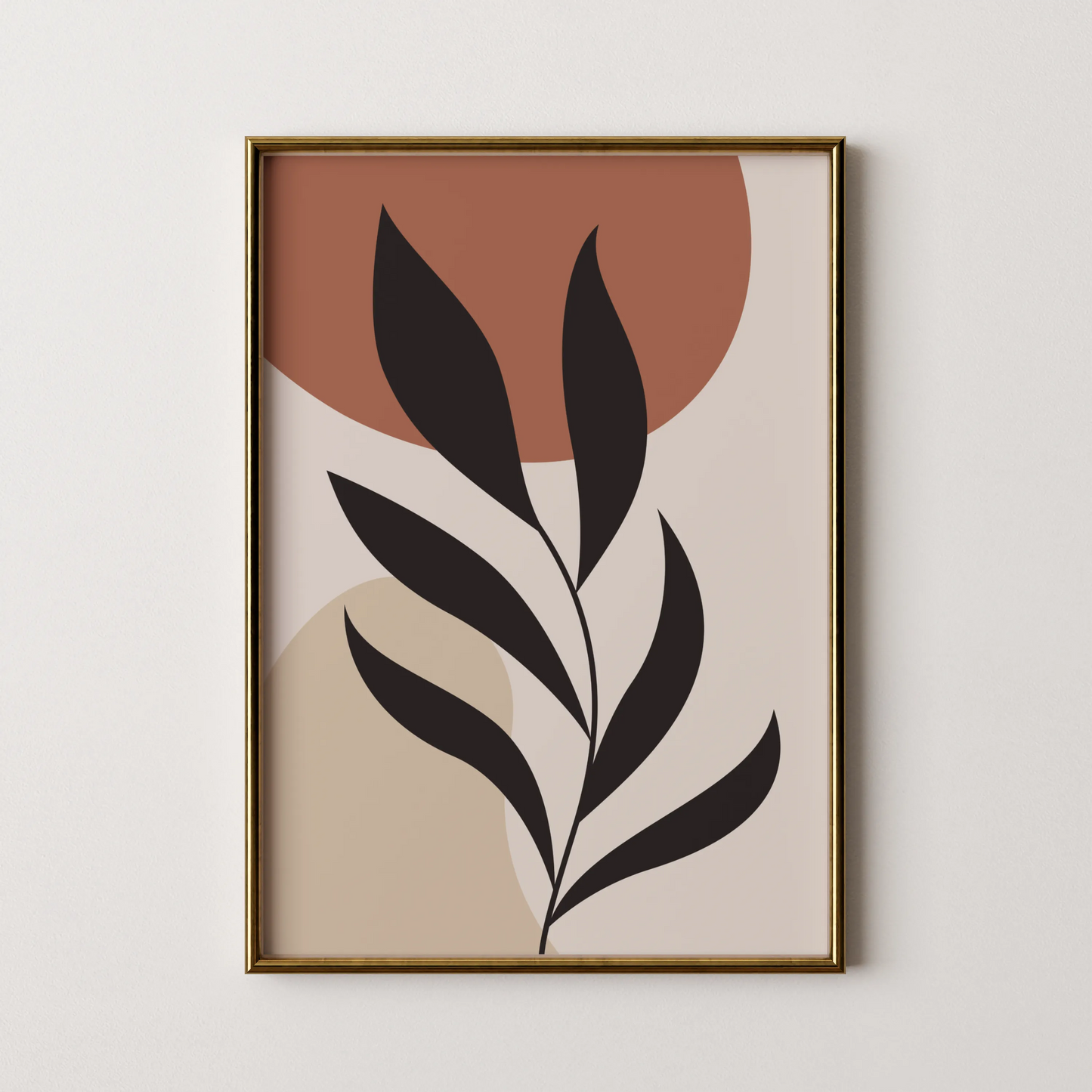 Bohemien Leaves I, Modern Wall Painting