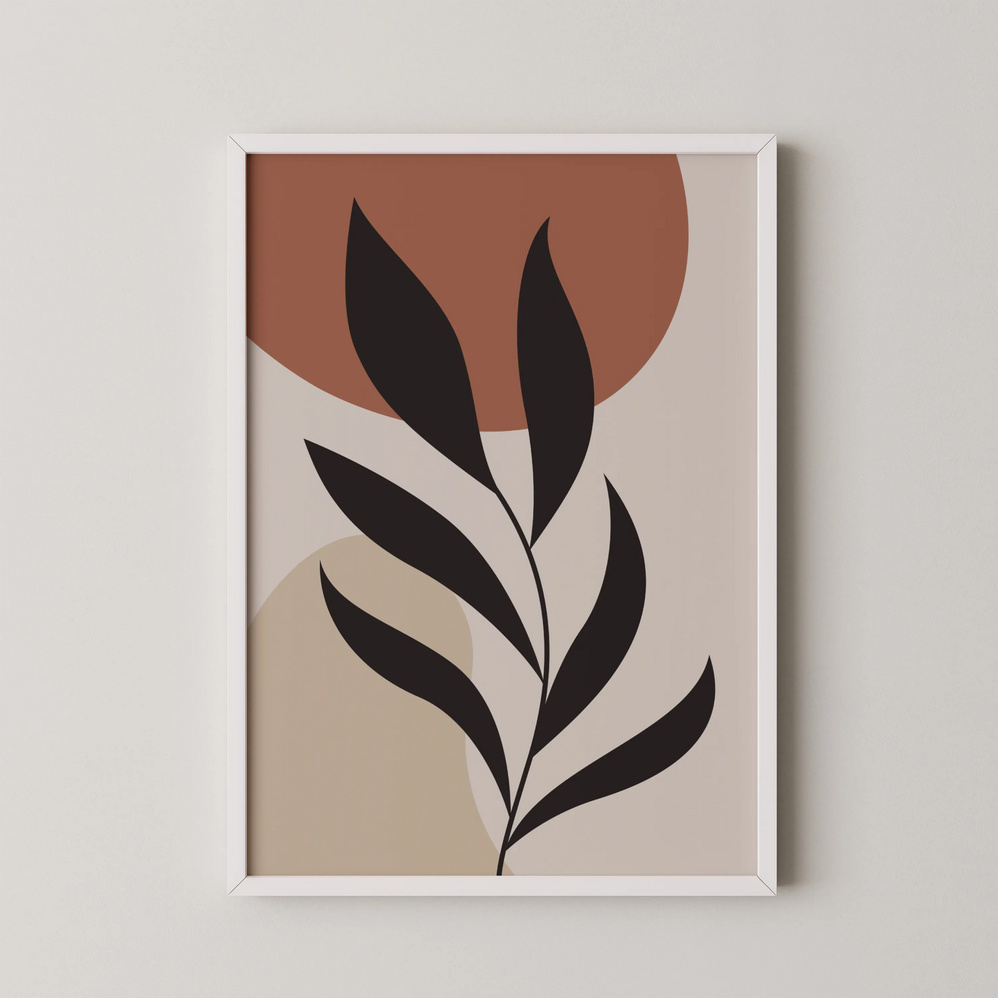 Bohemien Leaves I, Modern Wall Painting