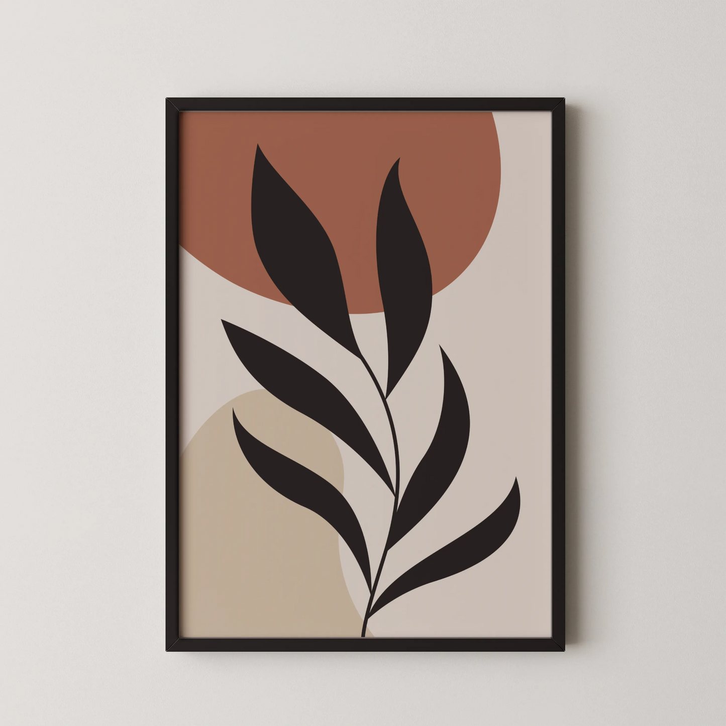 Bohemien Leaves I, Modern Wall Painting