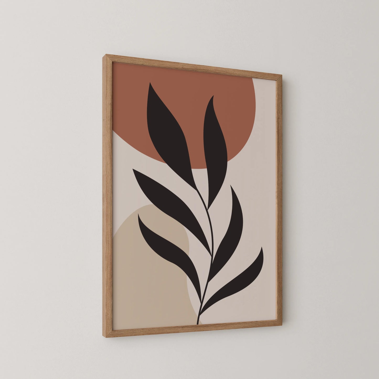 Bohemien Leaves I, Modern Wall Painting