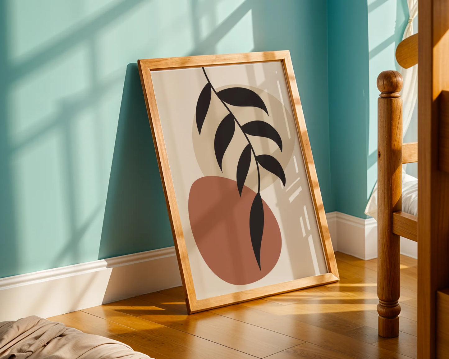 Bohemien Leaves, Modern Wall Painting