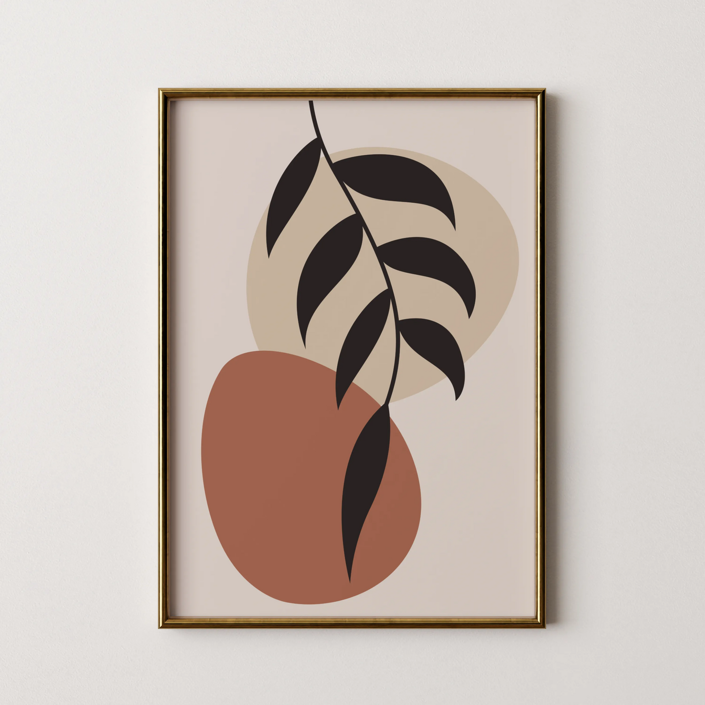 Bohemien Leaves, Modern Wall Painting