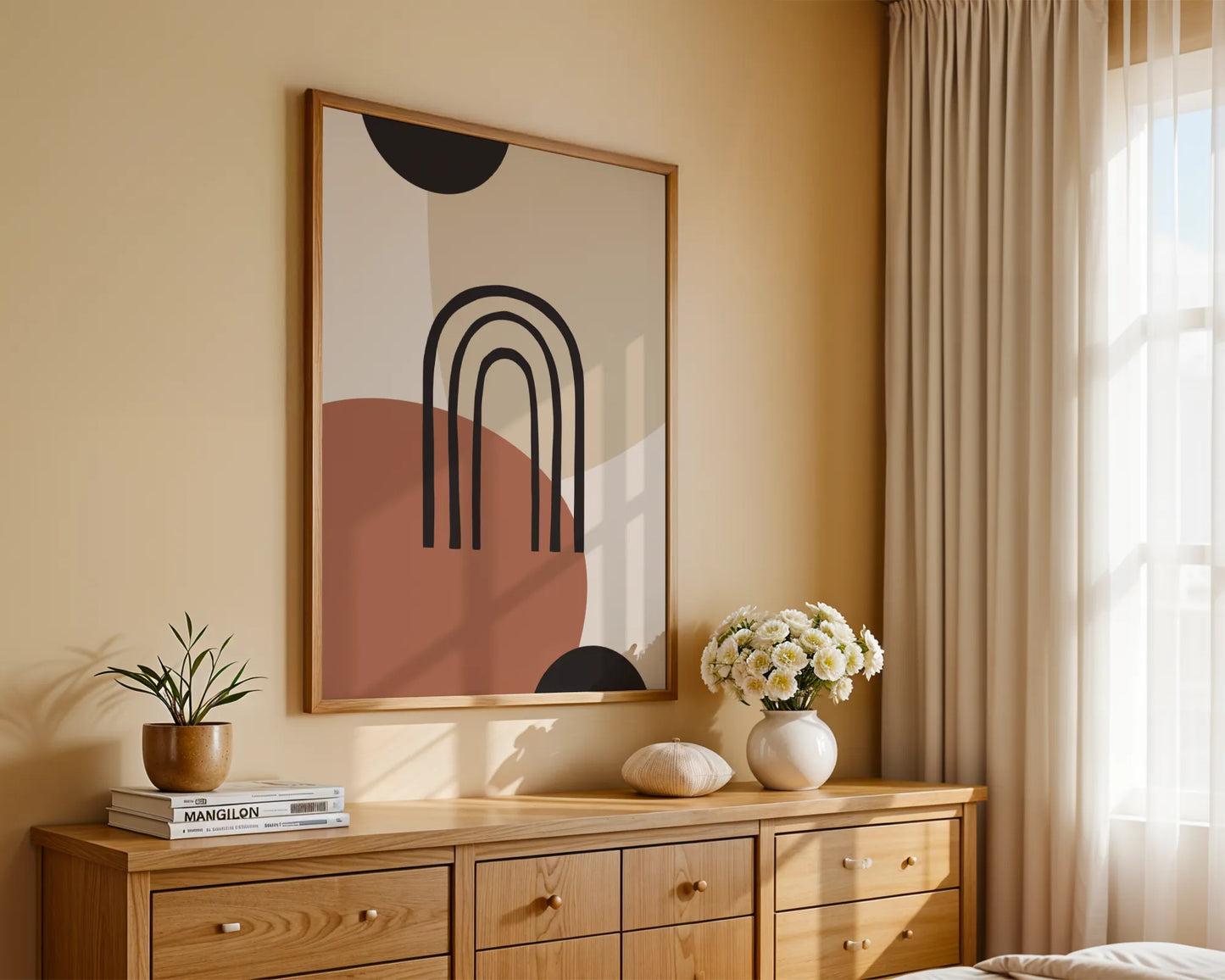 Bohemien Shapes, Modern Wall Painting