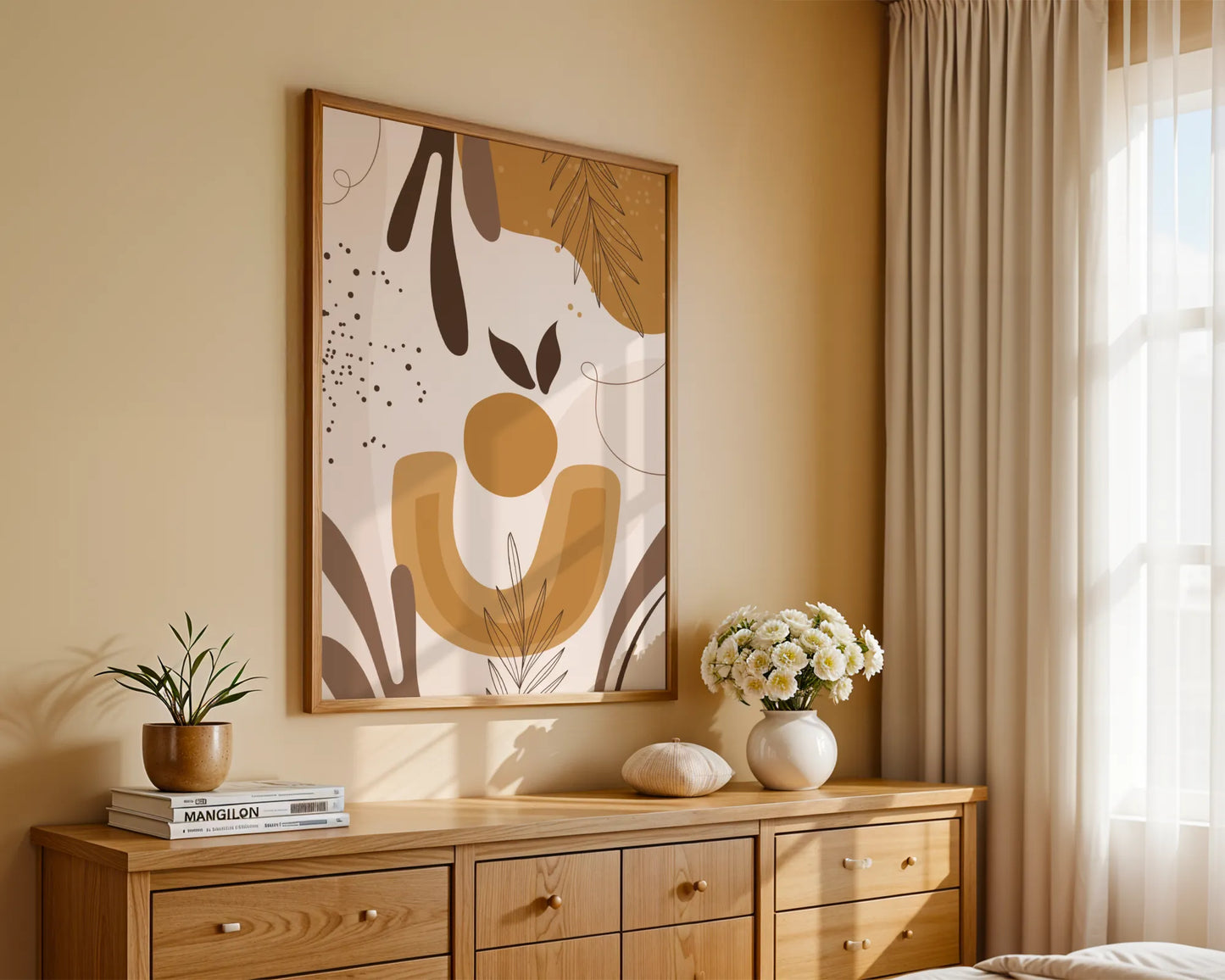 BohoArt, Mid Century Modern, Wall Painting
