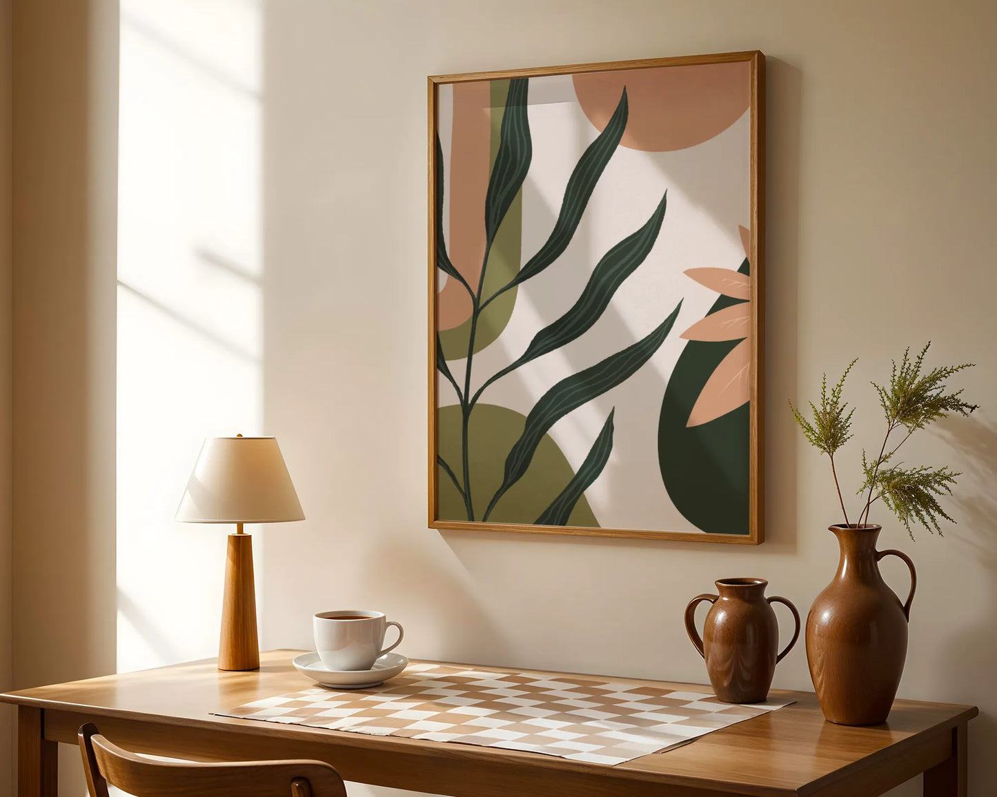 Boho Art I, Mid Century Modern, Wall Painting