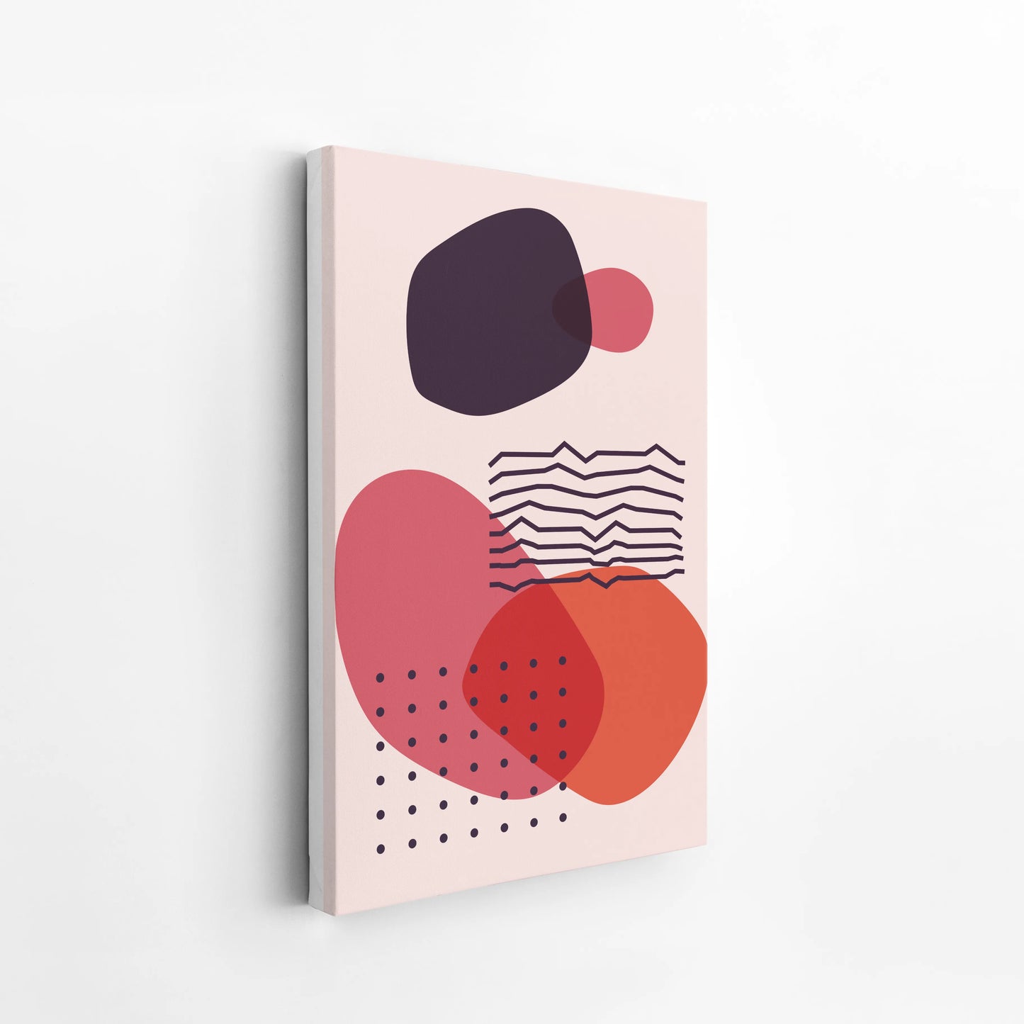 Bold Abstract Shapes, Balance, Mid Century Modern, Wall Painting