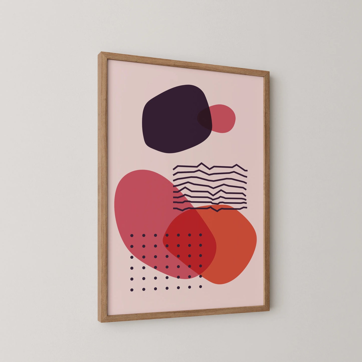 Bold Abstract Shapes, Balance, Mid Century Modern, Wall Painting
