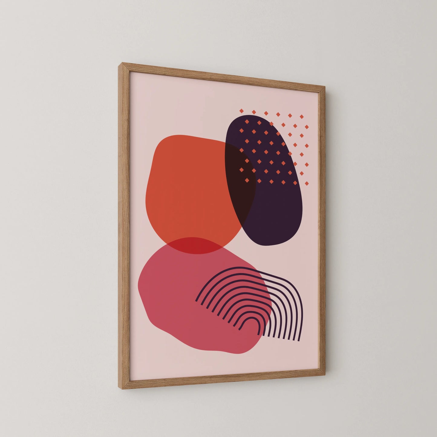 Bold Abstract Shapes, Balance, Mid Century Modern, Wall Painting