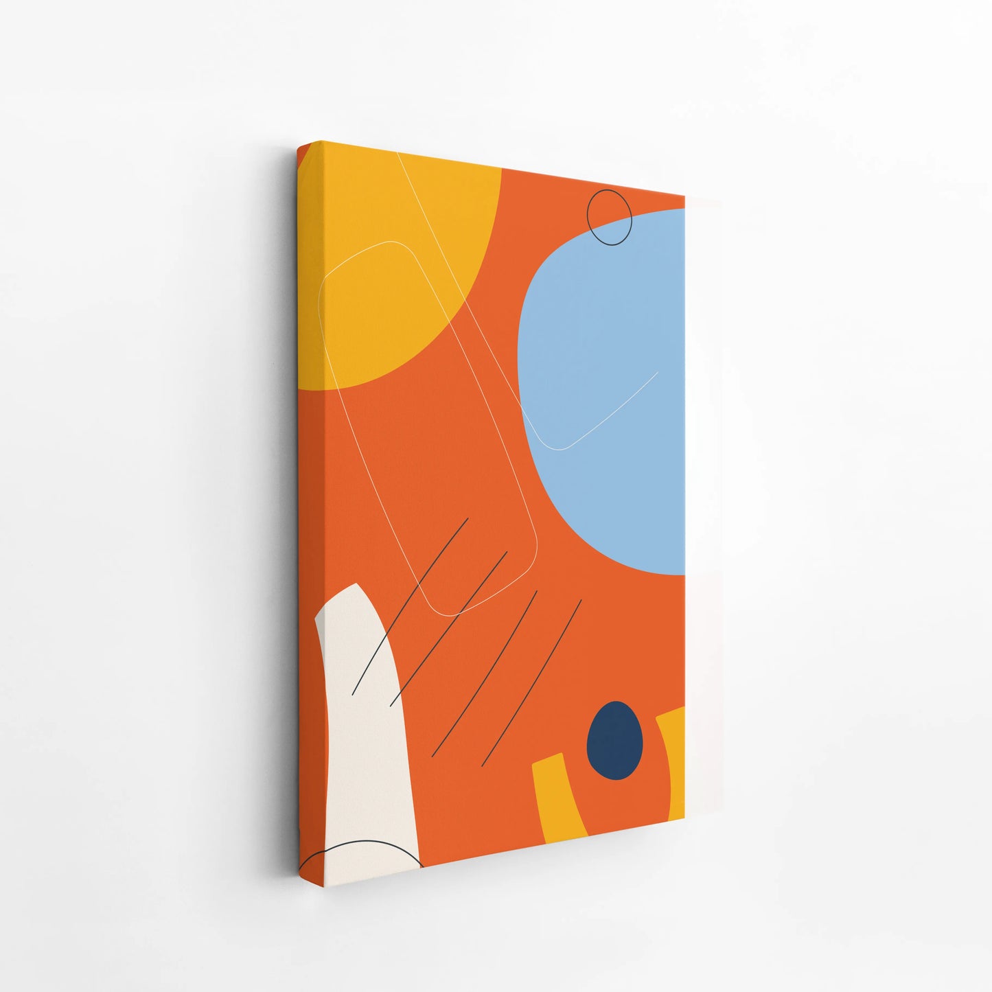 Bold Minimal Artwork, Modern Colorful Abstract, Wall Painting