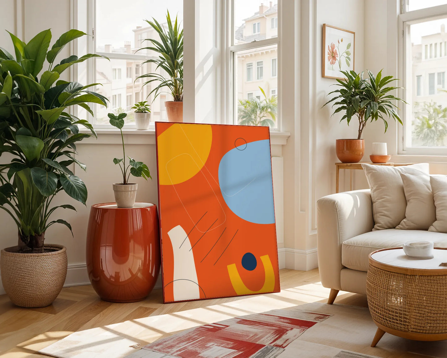 Bold Minimal Artwork, Modern Colorful Abstract, Wall Painting