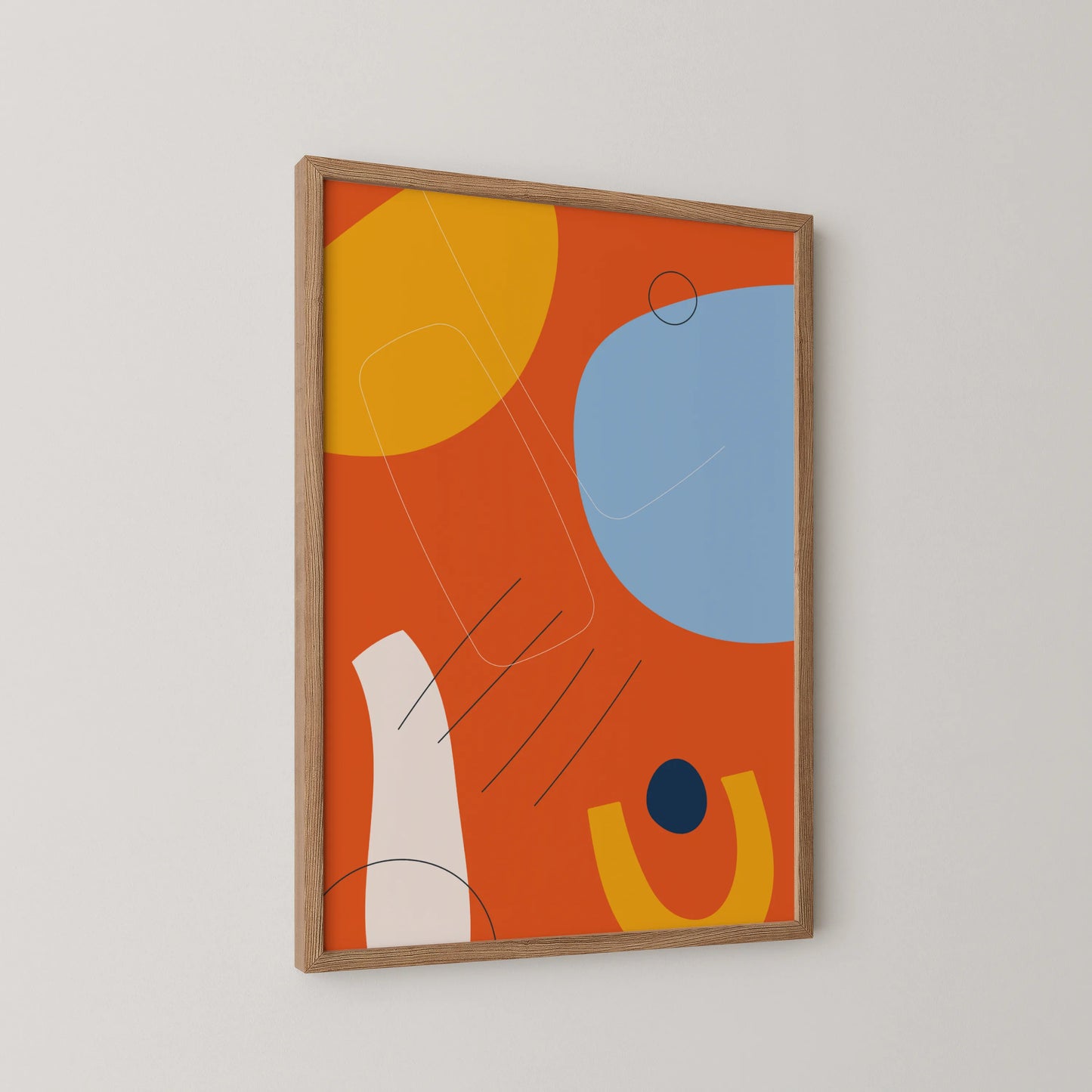 Bold Minimal Artwork, Modern Colorful Abstract, Wall Painting
