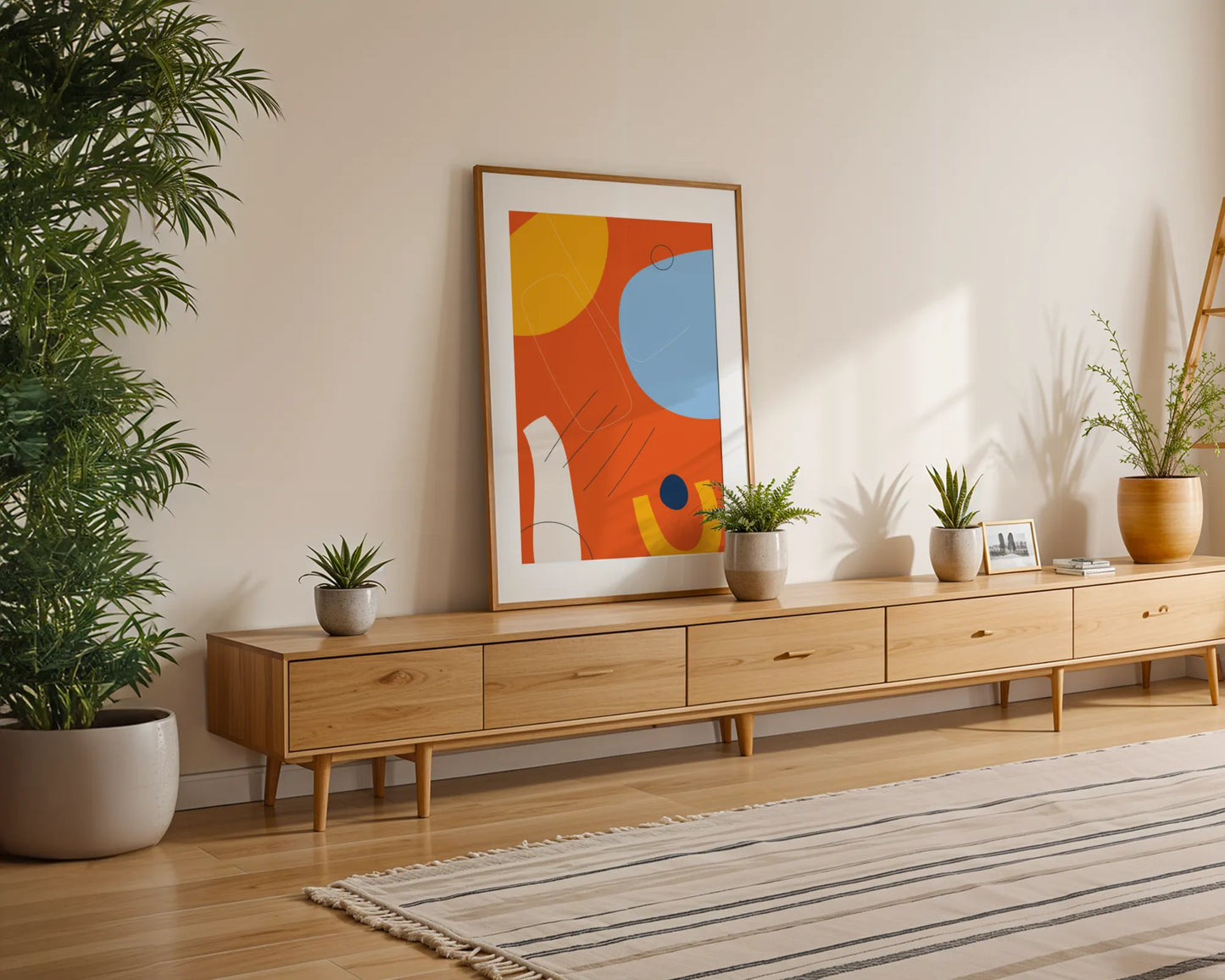 Bold Minimal Artwork, Modern Colorful Abstract, Wall Painting