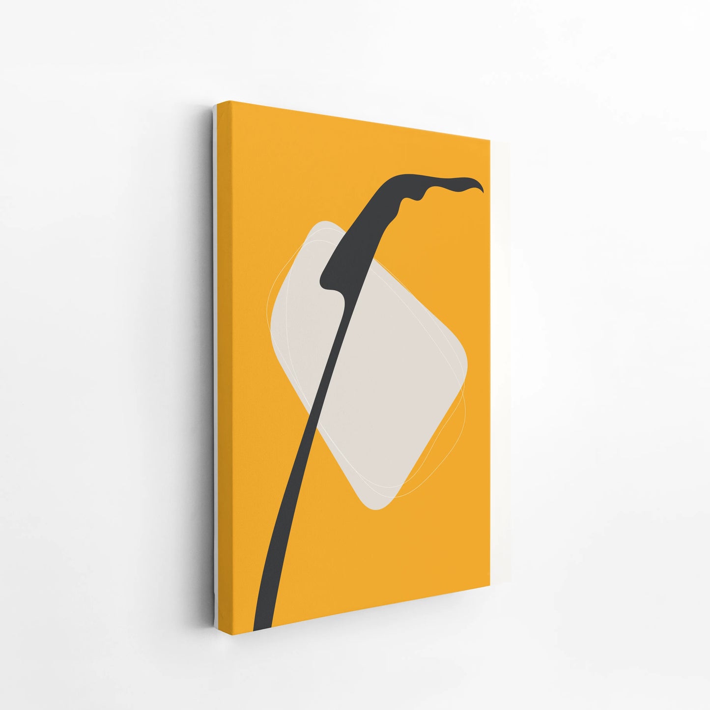 Bold Minimal Leaf I, Modern Colorful Abstract, Wall Painting