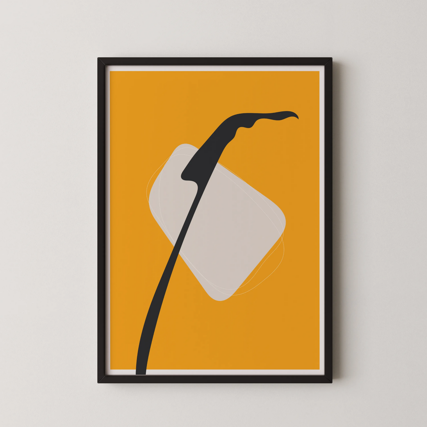 Bold Minimal Leaf I, Modern Colorful Abstract, Wall Painting