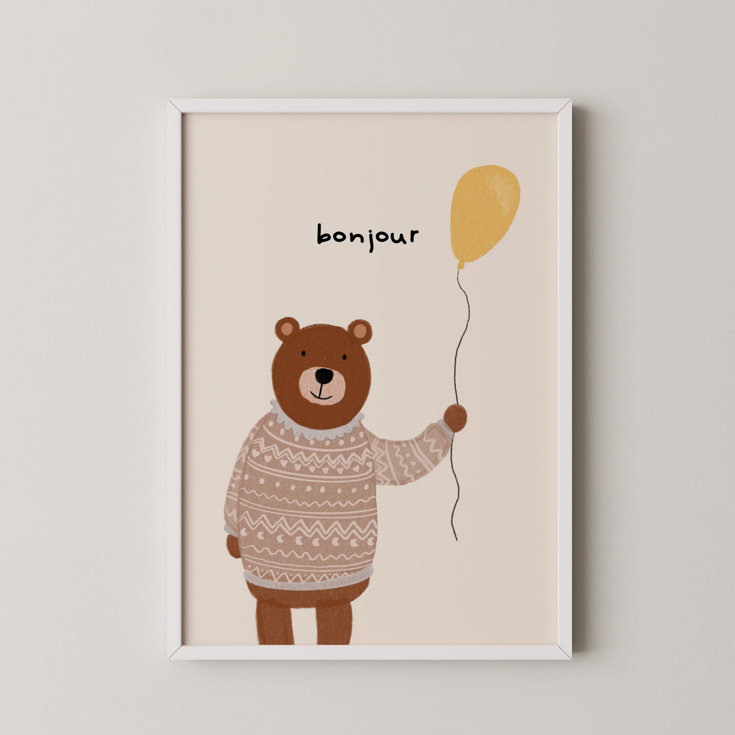 Bonjour bear - Nursery Prints