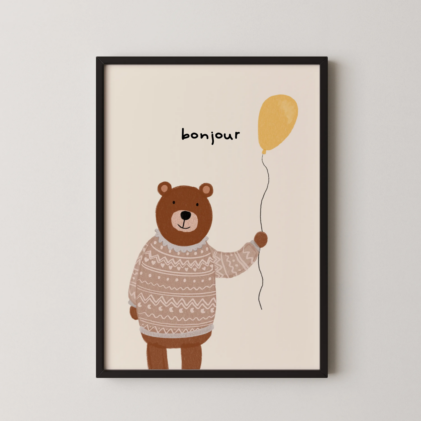 Bonjour bear - Nursery Prints