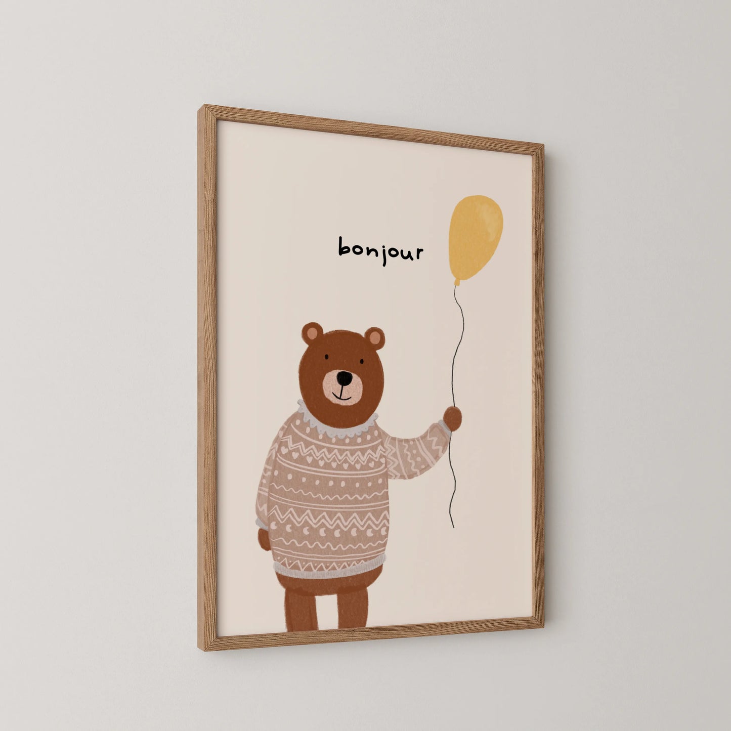 Bonjour bear - Nursery Prints
