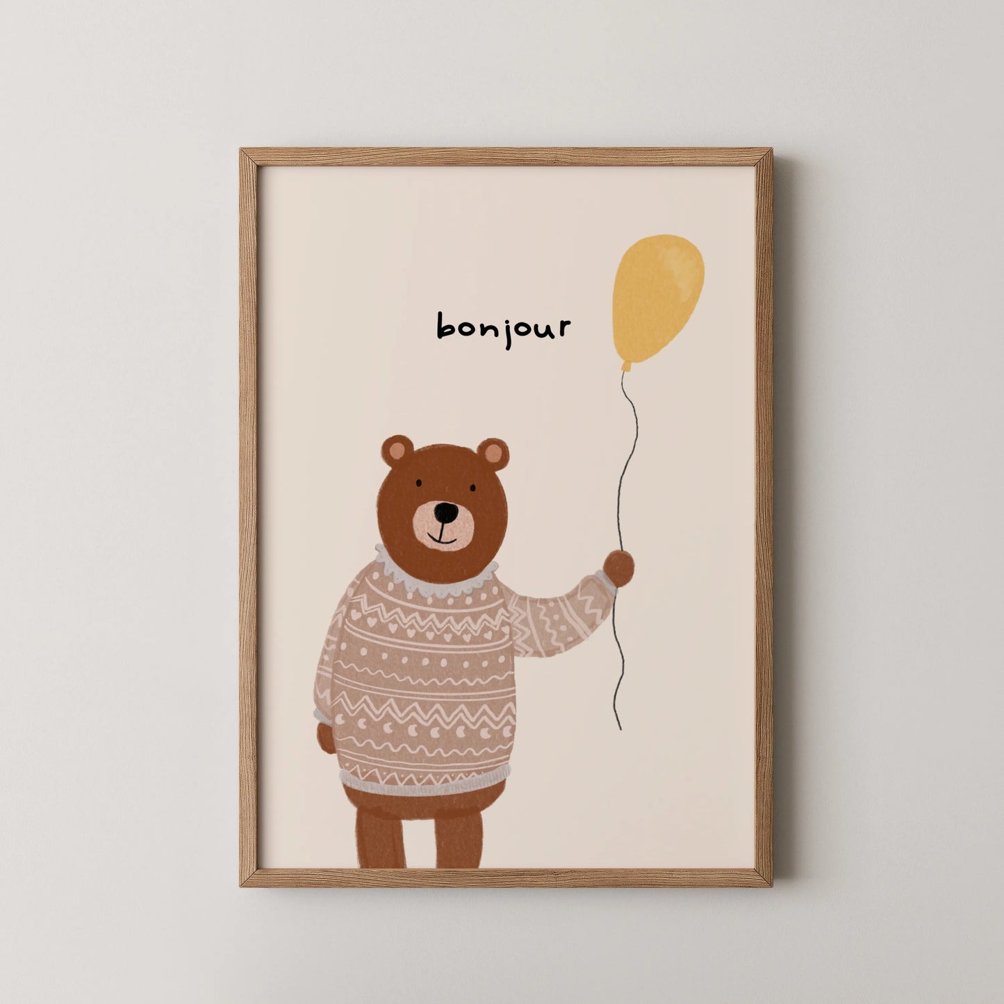 Bonjour bear - Nursery Prints