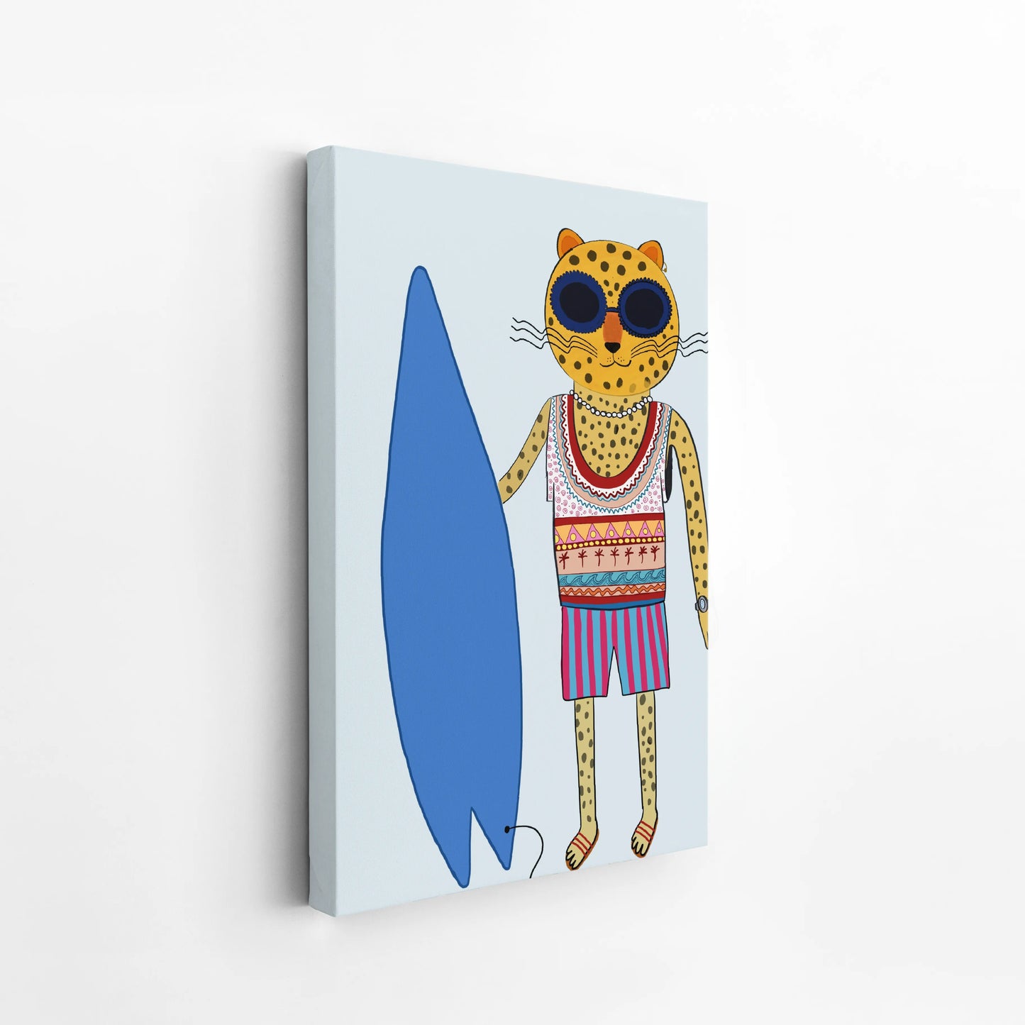 Cat on beach - Nursery Prints