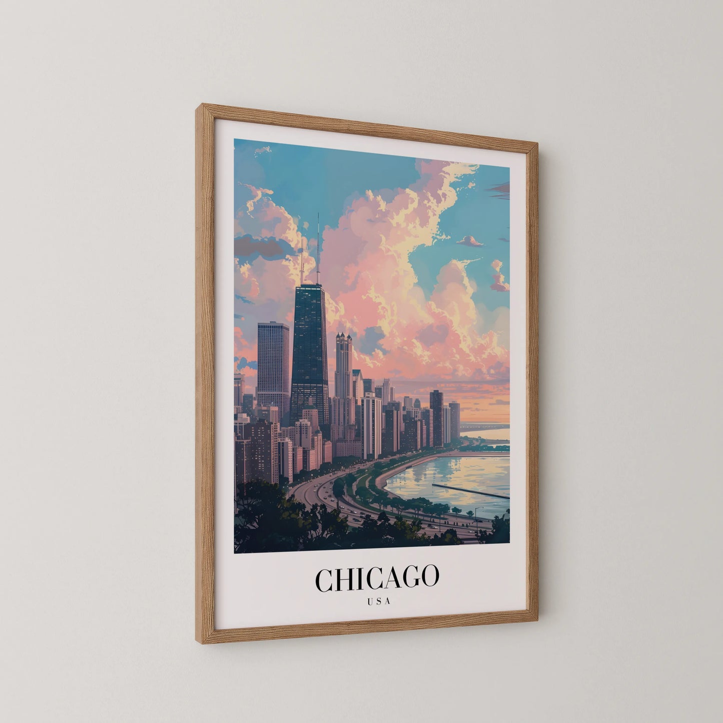 Chicago, USA, City Print