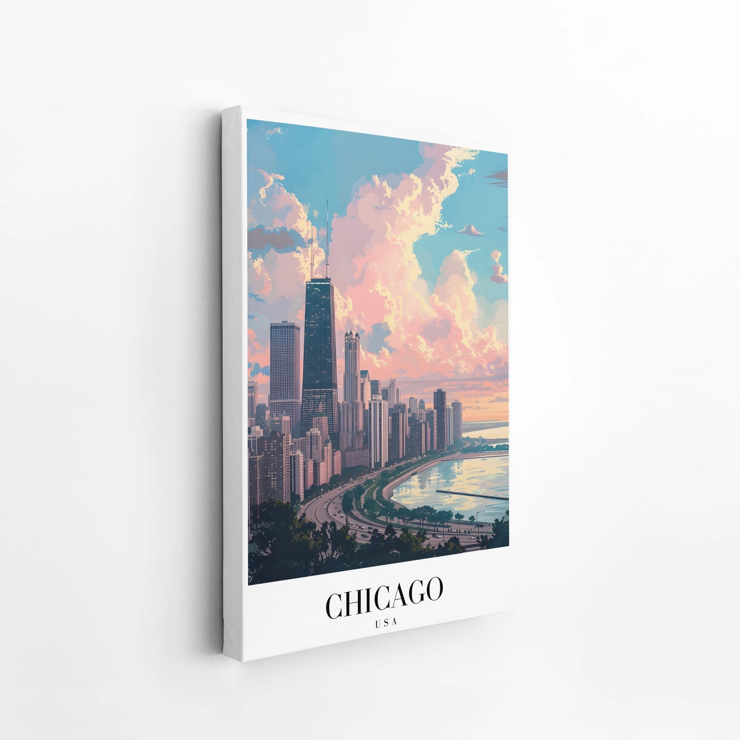Chicago, USA, City Print
