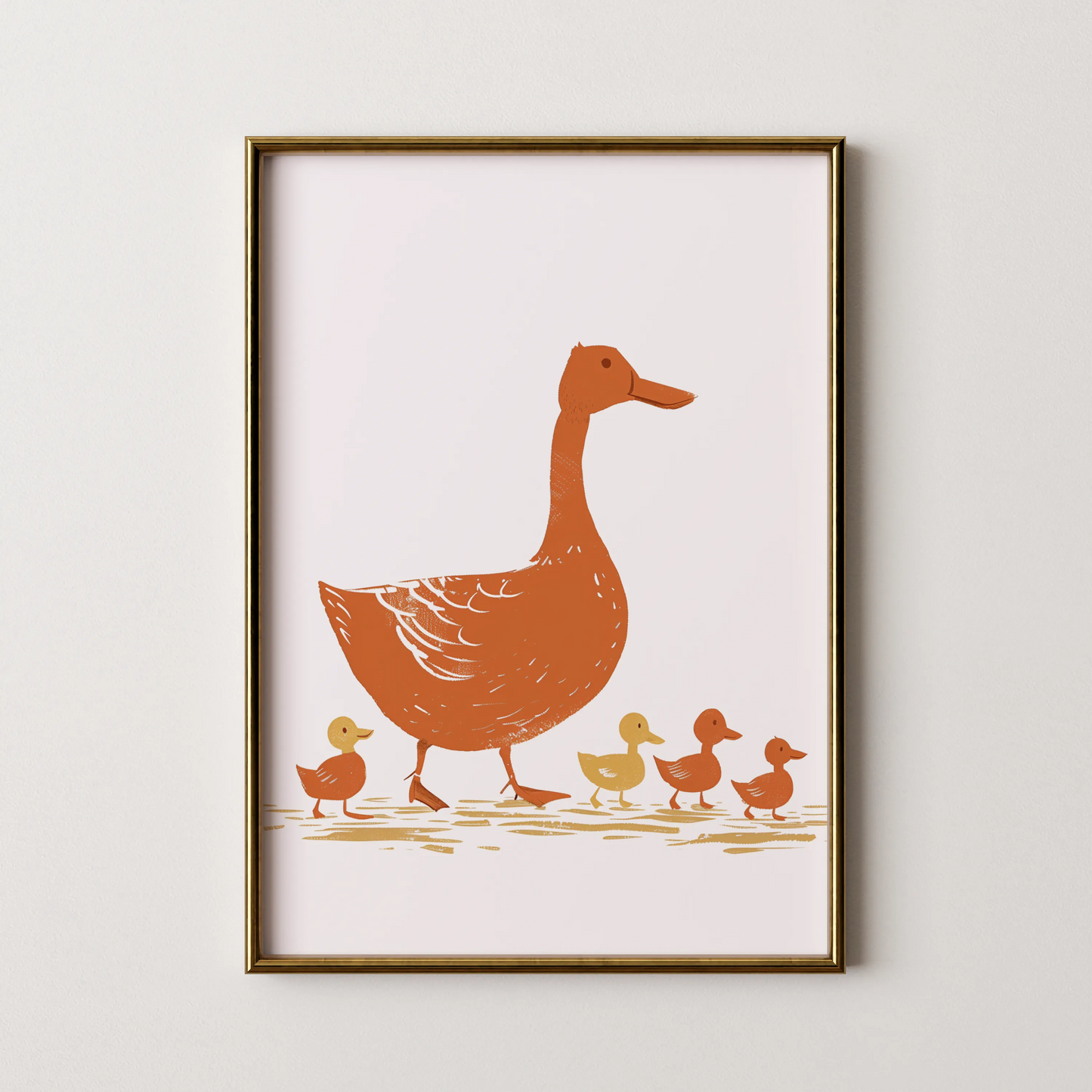 Duck & duckling - Nursery Prints