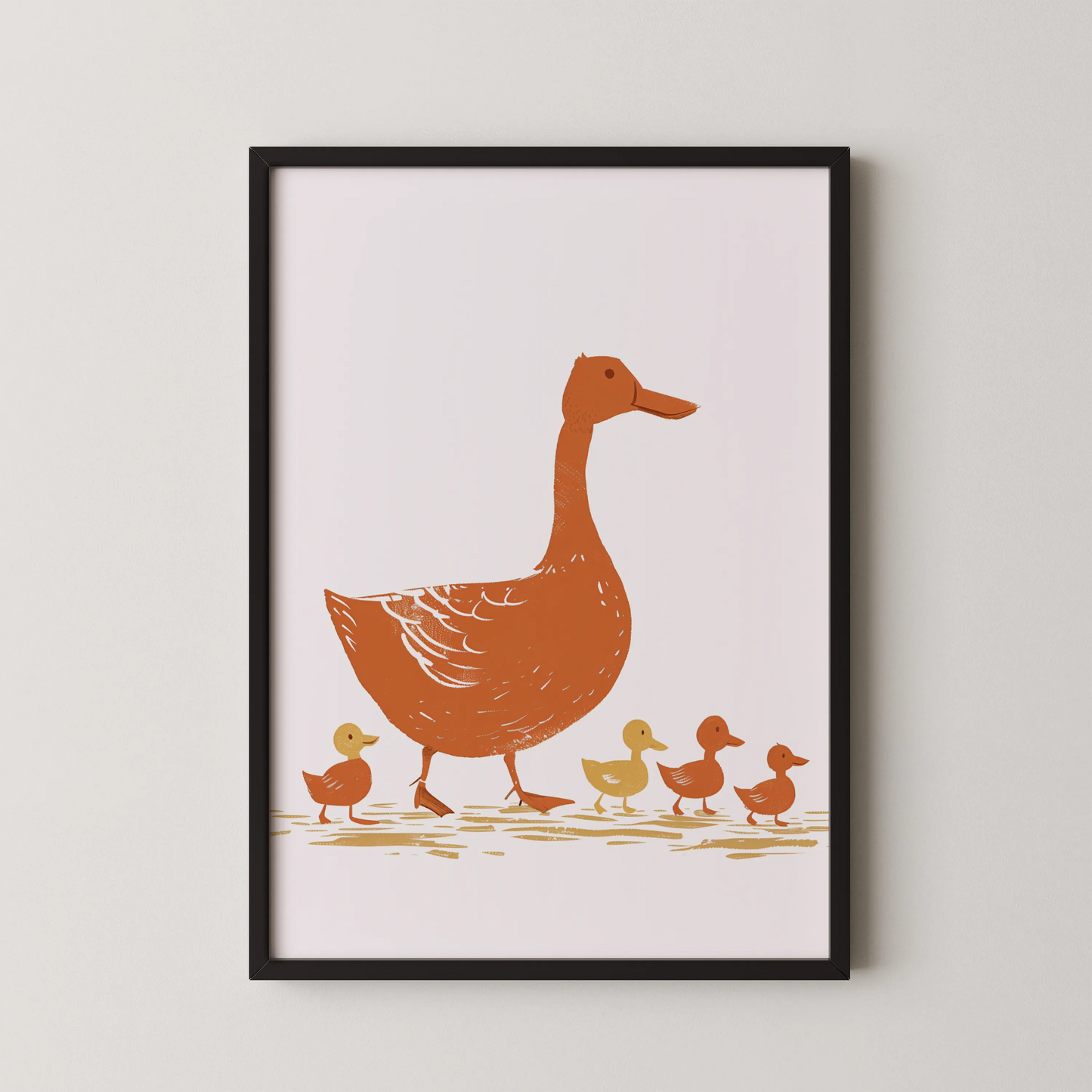 Duck & duckling - Nursery Prints