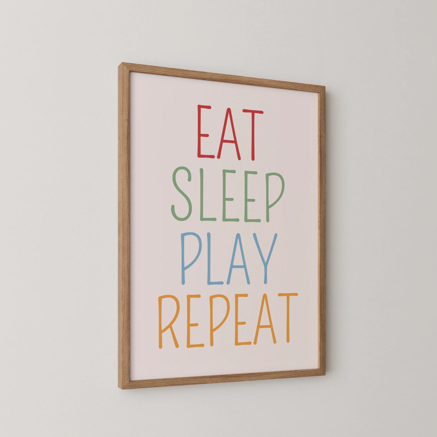 Eat sleep play repeat - Nursery Prints