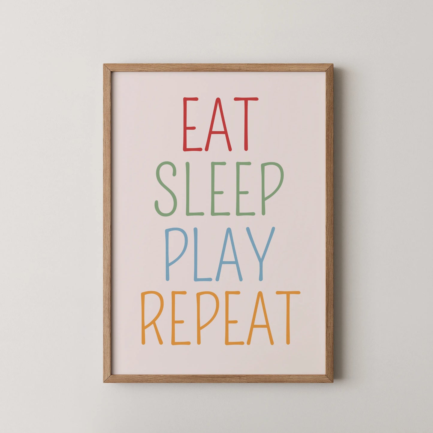 Eat sleep play repeat - Nursery Prints