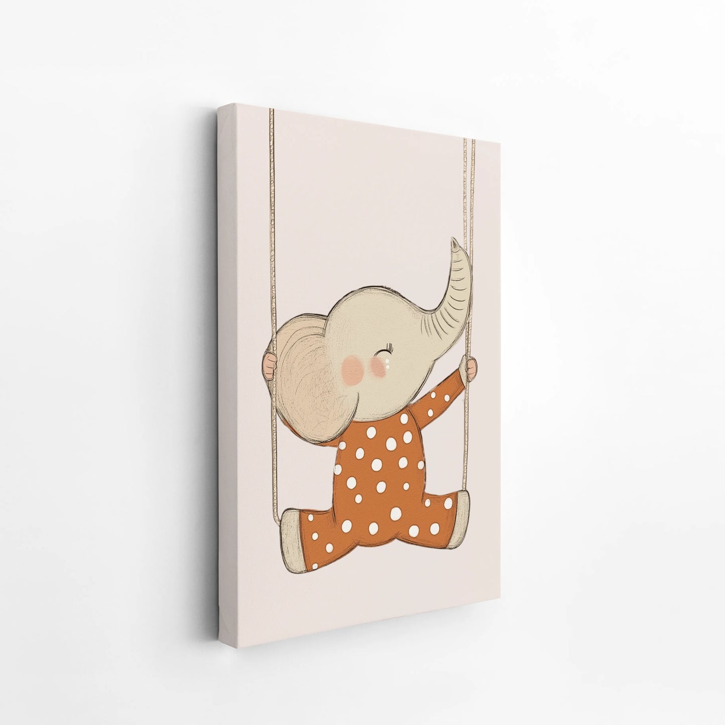 Ele on swing - Nursery Prints