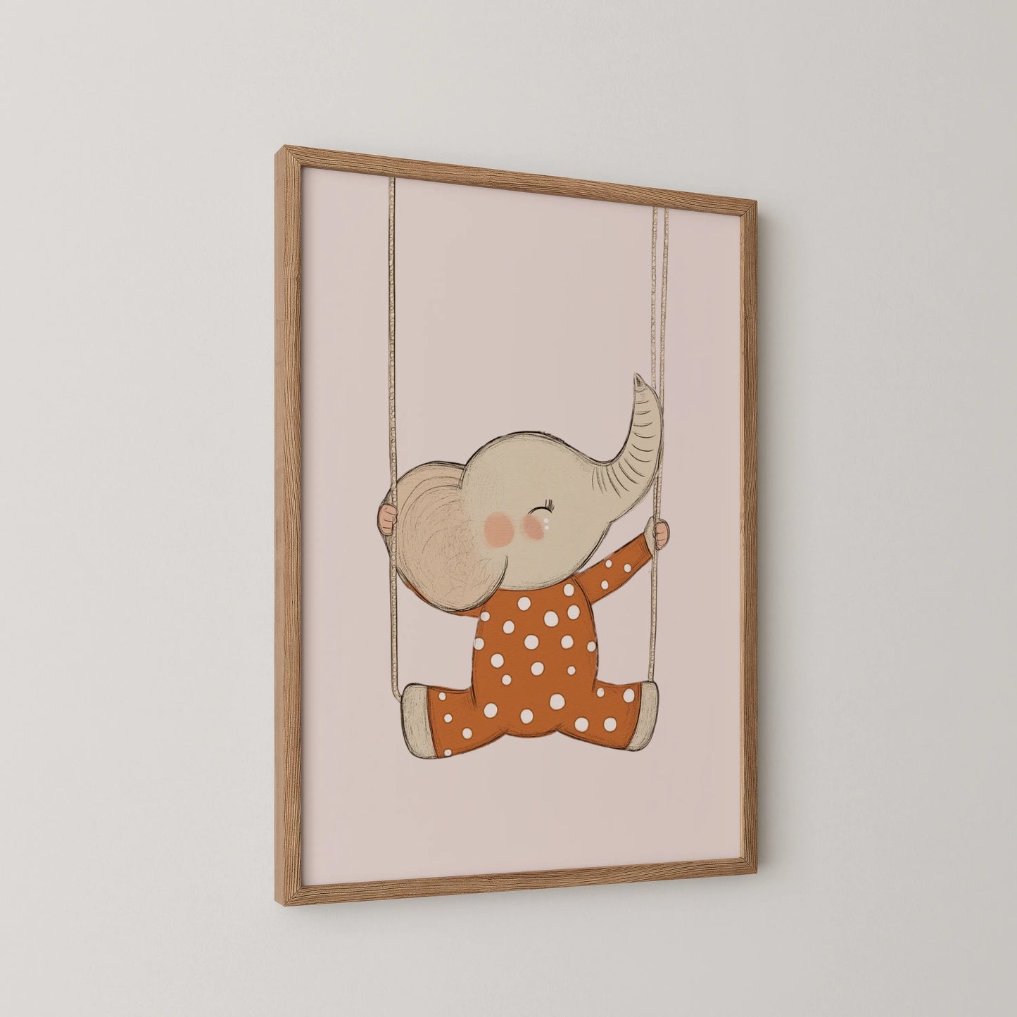 Ele on swing - Nursery Prints