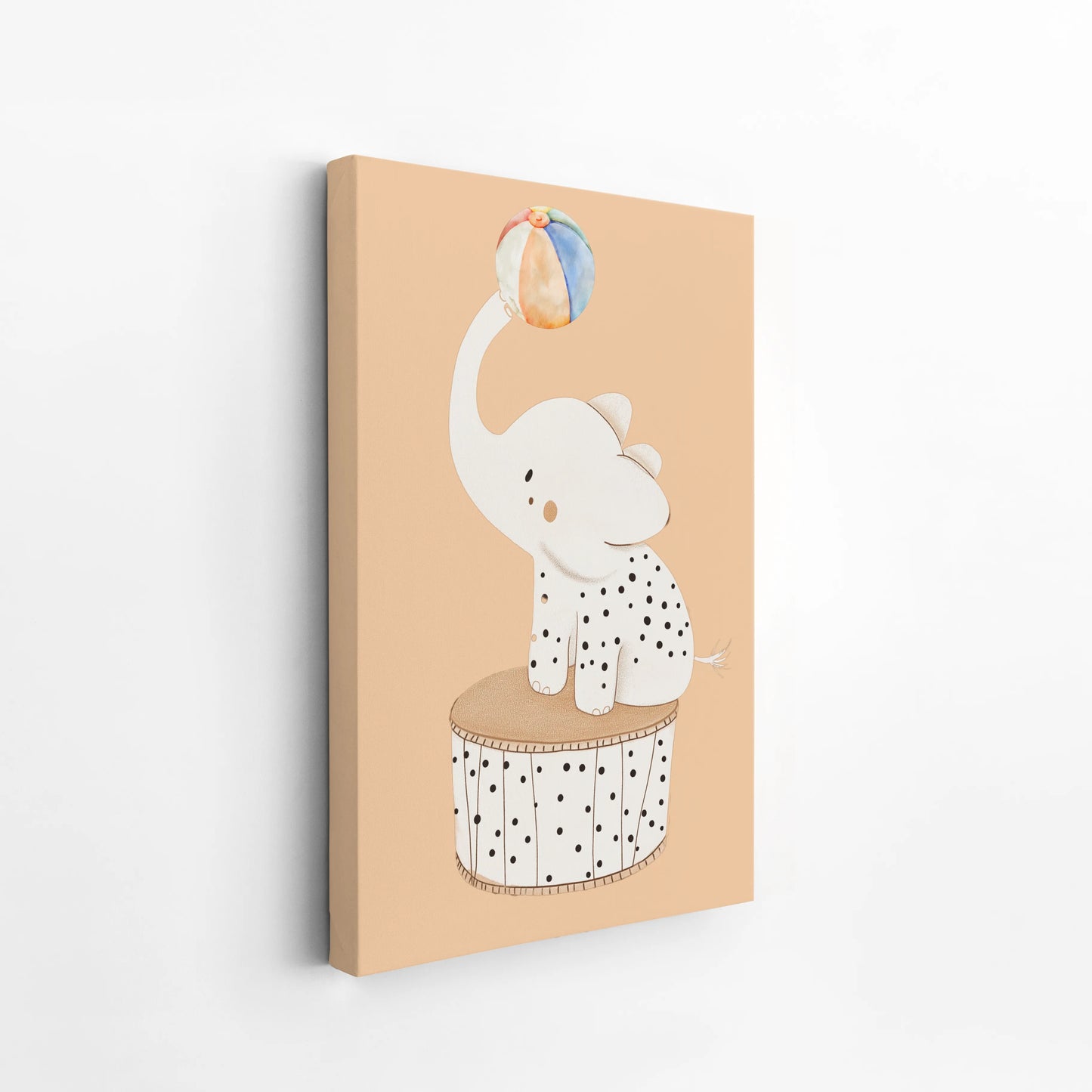 Elephant on stool - Nursery Prints