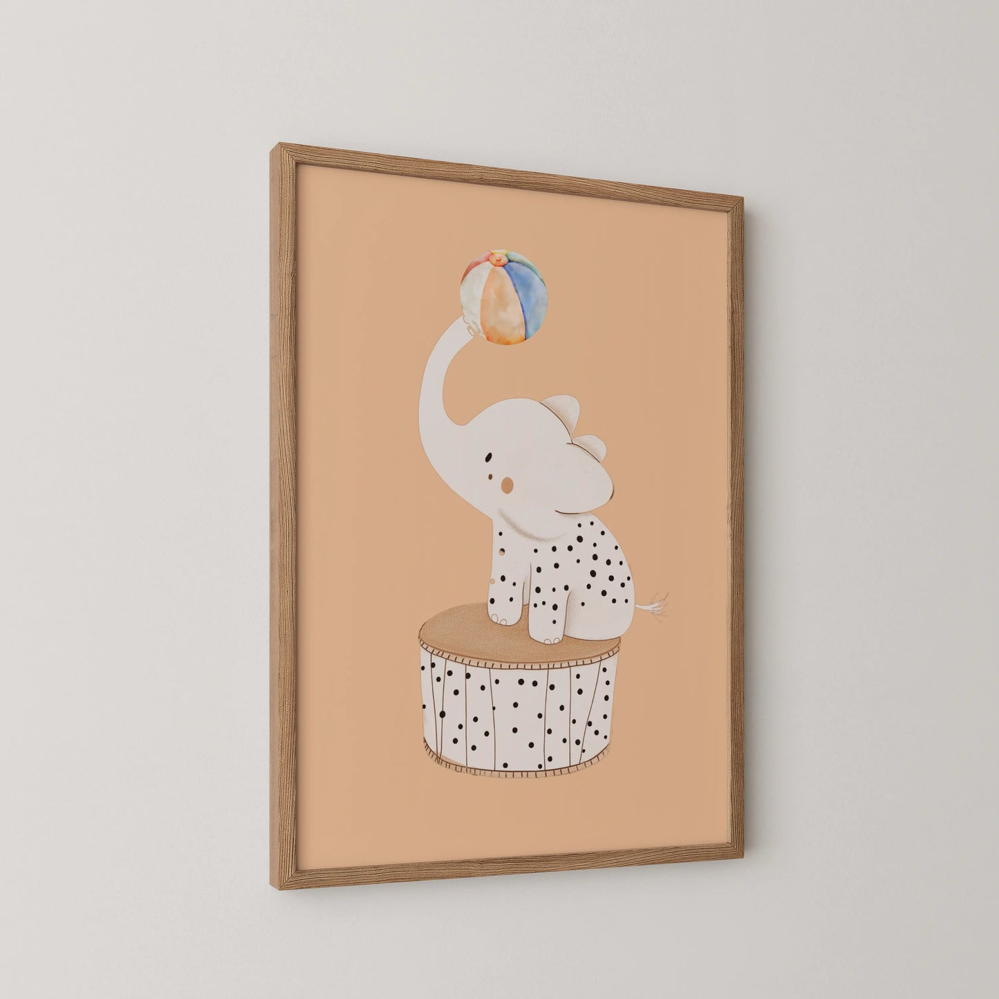 Elephant on stool - Nursery Prints