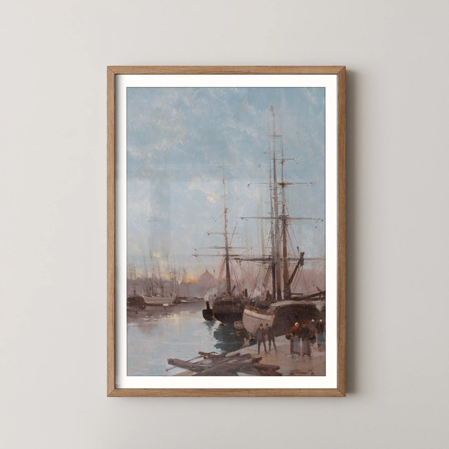 Harbor Scene by Eugène Galien
