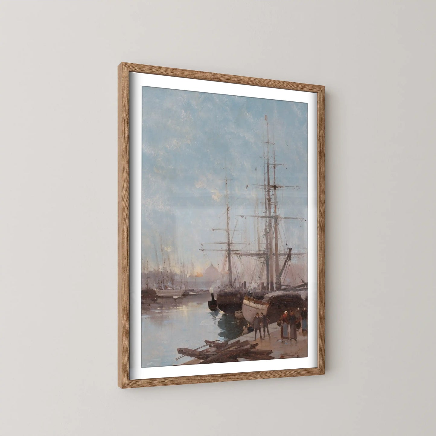 Harbor Scene by Eugène Galien