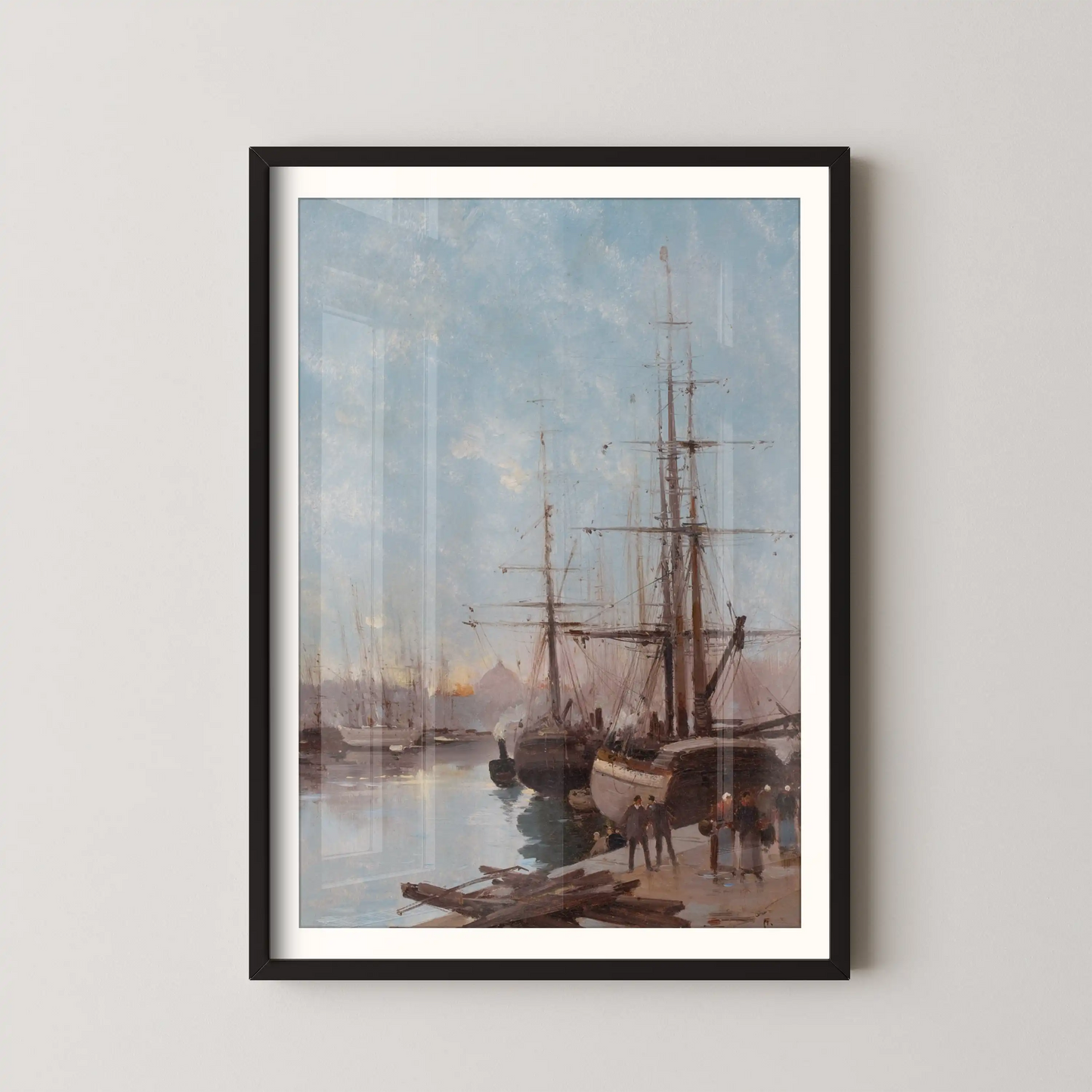 Harbor Scene by Eugène Galien