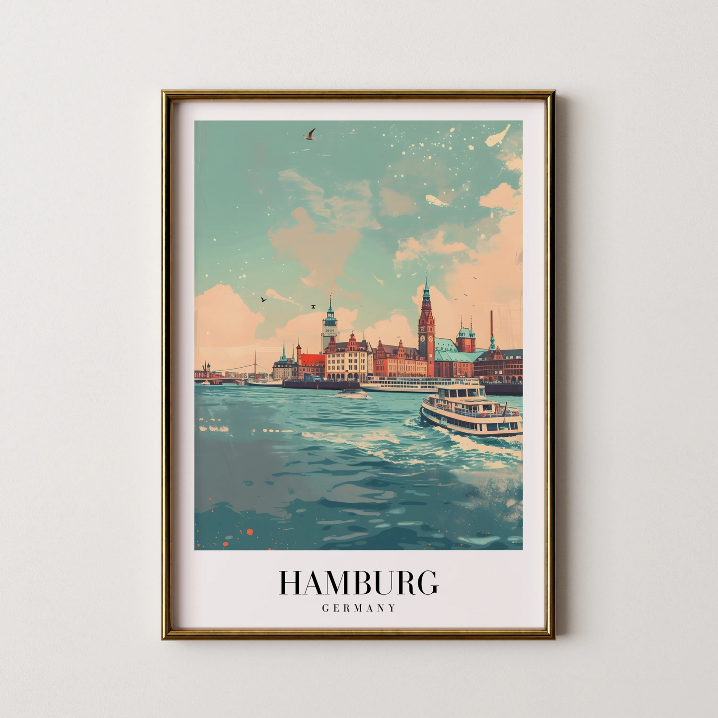 Hamburg, Germany, City Print