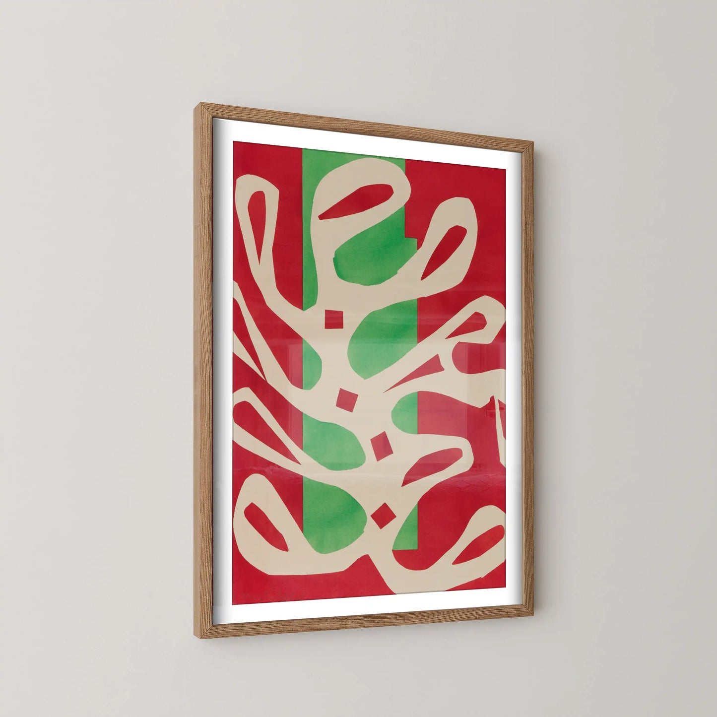 Algue blanche sur fond rouge et vert by Henri Matisse (1947)