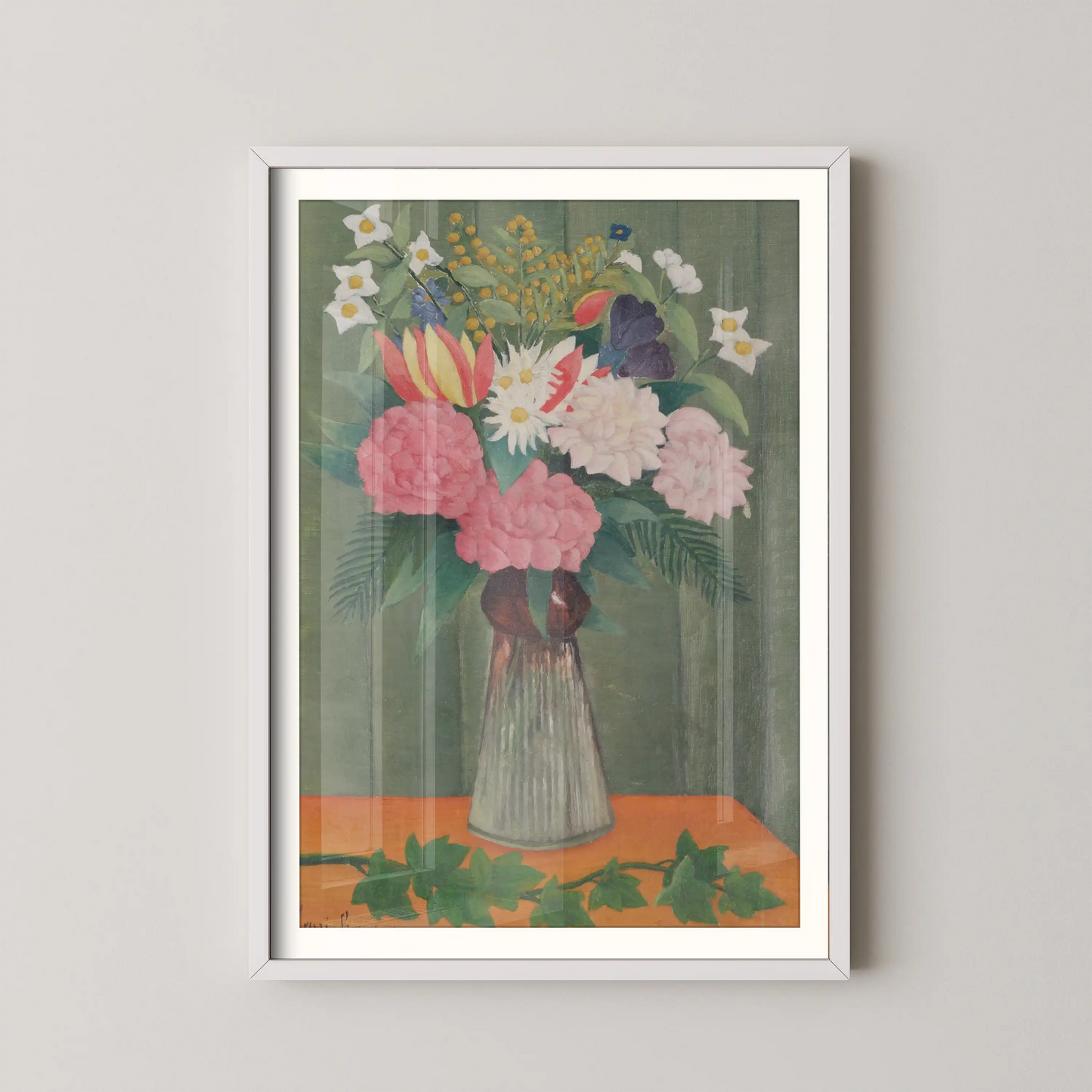 Flowers in a Vase by Henri Rousseau (1990)