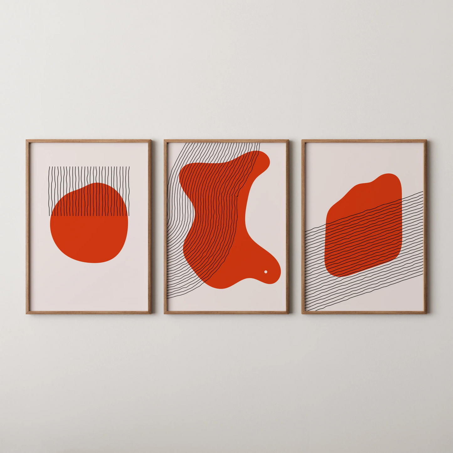 MInimal Pattern III, Set of 3, Modern Abstarct Painting