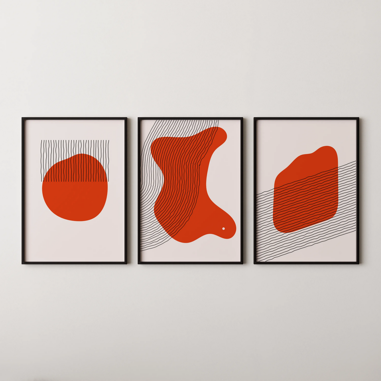 MInimal Pattern III, Set of 3, Modern Abstarct Painting