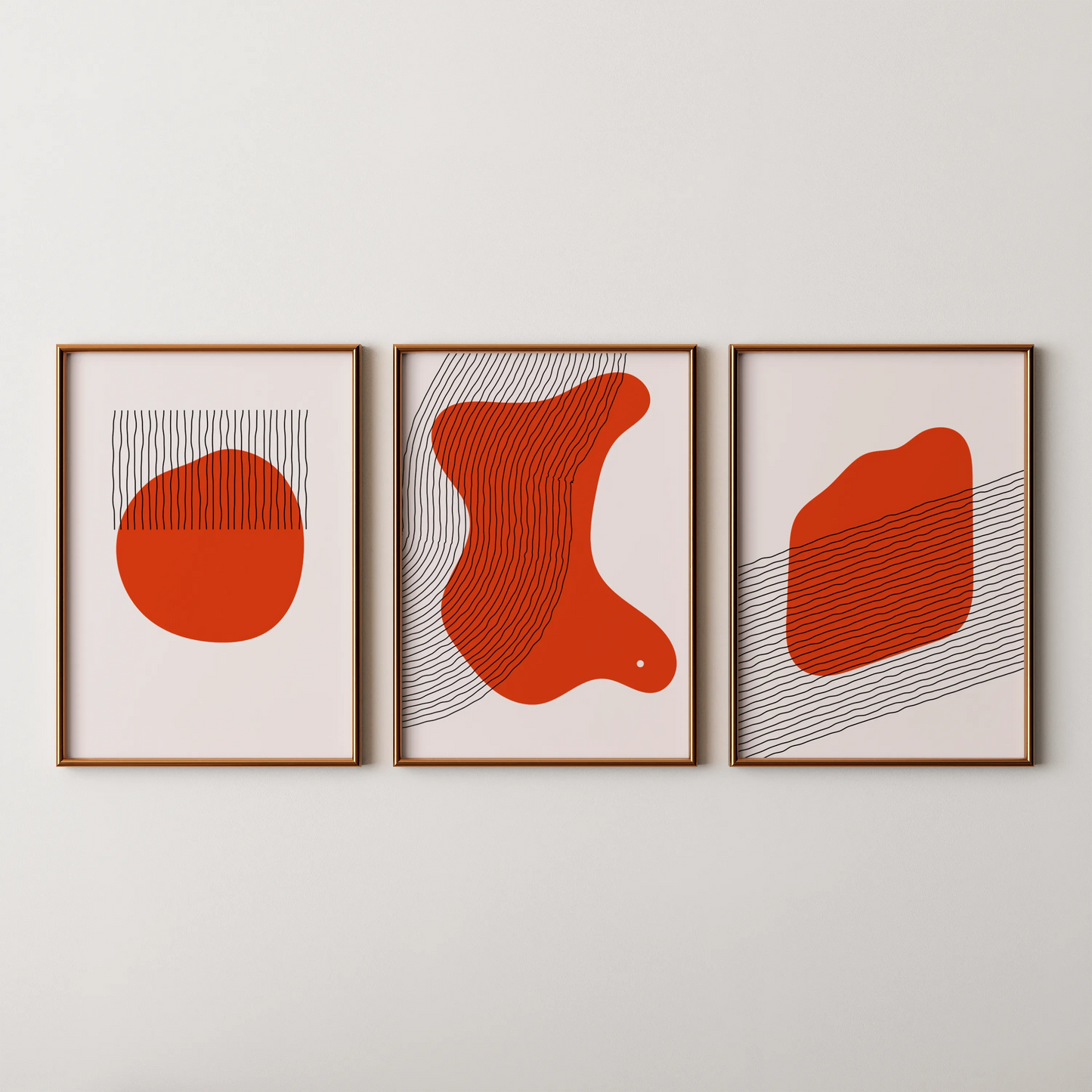 MInimal Pattern III, Set of 3, Modern Abstarct Painting