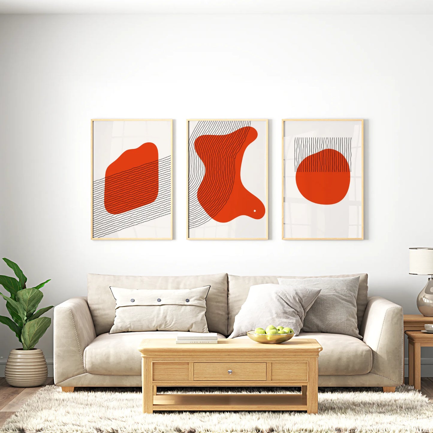 MInimal Pattern III, Set of 3, Modern Abstarct Painting